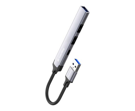 Концентратор ColorWay USB-A 4-в-1 USB2.0х3/USB3.0 (CW-HUB05), изображение 2 Концентратор ColorWay USB-A 4-в-1 USB2.0х3/USB3.0 (CW-HUB05), изображение 2