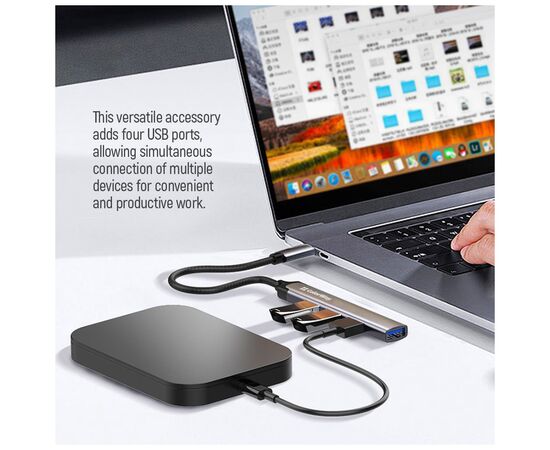 Концентратор ColorWay USB-C 4-в-1 USB2.0х3/USB3.0 (CW-HUB04), изображение 12 Концентратор ColorWay USB-C 4-в-1 USB2.0х3/USB3.0 (CW-HUB04), изображение 12