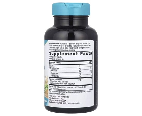 Витамин Nature's Way Клетчатка, Fiber Fusion Daily, 150 вегетарианских капсул (EMT-08452), изображение 2 Витамин Nature's Way Клетчатка, Fiber Fusion Daily, 150 вегетарианских капсул (EMT-08452), изображение 2