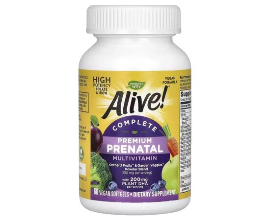 Витамин Nature's Way Мультивитамины премиум для беременных, Alive! Complete Premium Pre (NWY-11209), изображение 4 Витамин Nature's Way Мультивитамины премиум для беременных, Alive! Complete Premium Pre (NWY-11209), изображение 4