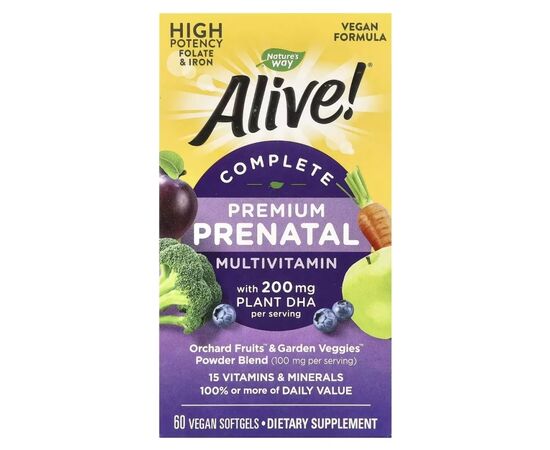 Вітамін Nature's Way Мультивітаміни преміум для вагітних, Alive! Complete Premium Pre (NWY-11209)