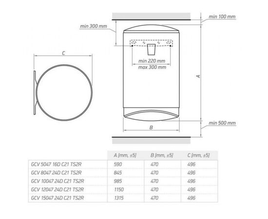 Бойлер Tesy GCV 1204724D C21 TS2RC, изображение 4 Бойлер Tesy GCV 1204724D C21 TS2RC, изображение 4