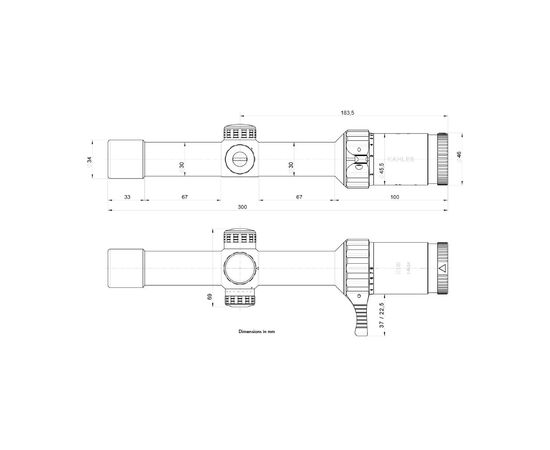 Оптический прицел Kahles K 18i 1-8x24 (30 мм) SFP illum. 3GR (10662), изображение 7 Оптический прицел Kahles K 18i 1-8x24 (30 мм) SFP illum. 3GR (10662), изображение 7