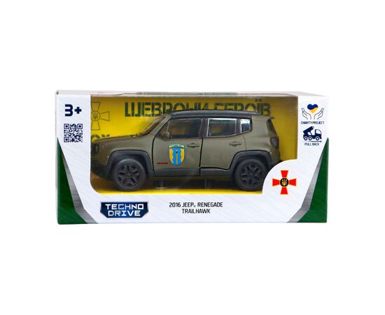 Машина Techno Drive серии Шевроны Героев - Jeep Renegade Trailhawk - Айдар (250351W), изображение 6 Машина Techno Drive серии Шевроны Героев - Jeep Renegade Trailhawk - Айдар (250351W), изображение 6