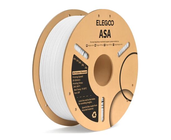 Пластик для 3D-принтера ELEGOO ASA 1кг, 1.75мм, white (50.203.0183)