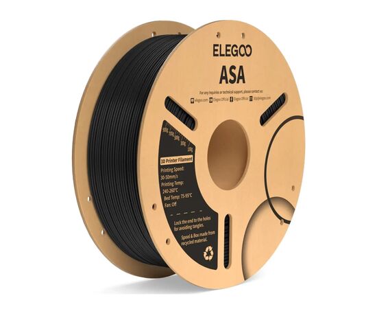 Пластик для 3D-принтера ELEGOO ASA 1кг, 1.75мм, black (50.203.0182)