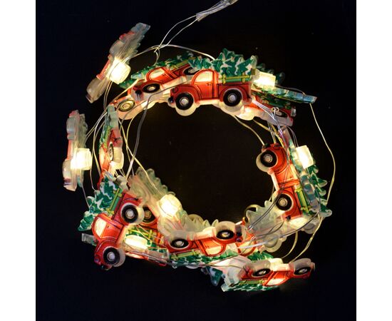 Гирлянда YES! Fun На медной проволоке Авто Санты 20 LED Тепло-белая 2.2 м На батарейках (801207), изображение 3 Гирлянда YES! Fun На медной проволоке Авто Санты 20 LED Тепло-белая 2.2 м На батарейках (801207), изображение 3