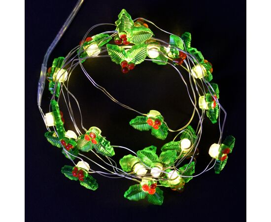 Гирлянда YES! Fun На медной проволоке Омела 20 LED Тепло-белая 2.2 м На батарейках (801210), изображение 3 Гирлянда YES! Fun На медной проволоке Омела 20 LED Тепло-белая 2.2 м На батарейках (801210), изображение 3