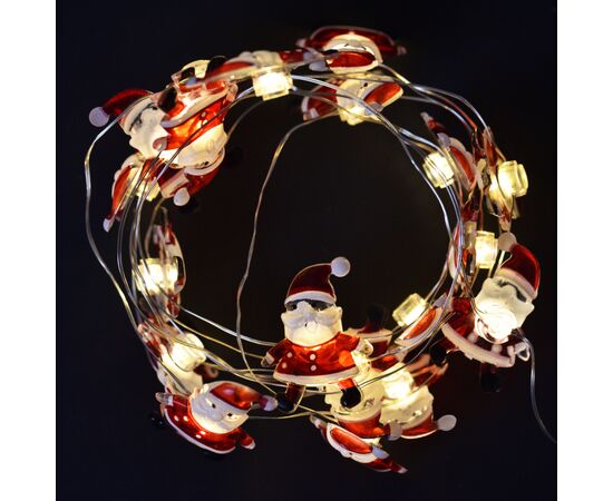Гирлянда YES! Fun На медной проволоке Санта 20 LED Тепло-белая 2.2 м На батарейках (801211), изображение 3 Гирлянда YES! Fun На медной проволоке Санта 20 LED Тепло-белая 2.2 м На батарейках (801211), изображение 3