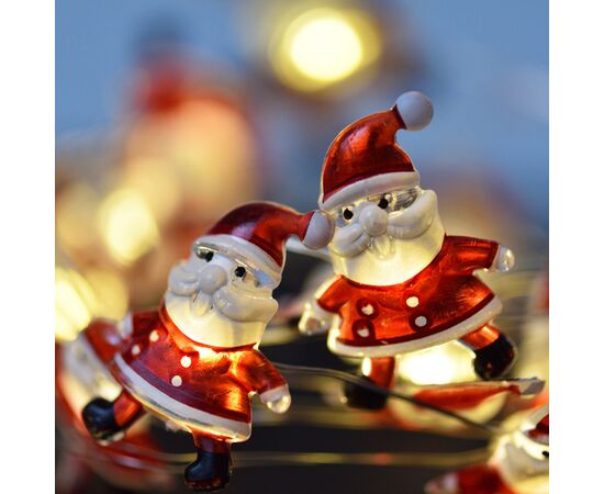Гирлянда YES! Fun На медной проволоке Санта 20 LED Тепло-белая 2.2 м На батарейках (801211), изображение 4 Гирлянда YES! Fun На медной проволоке Санта 20 LED Тепло-белая 2.2 м На батарейках (801211), изображение 4