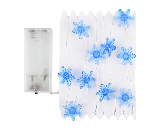 Гирлянда YES! Fun На медной проволоке Снежинки 20 LED Тепло-белая 2.2 м На батарейках (801212), изображение 2 Гирлянда YES! Fun На медной проволоке Снежинки 20 LED Тепло-белая 2.2 м На батарейках (801212), изображение 2