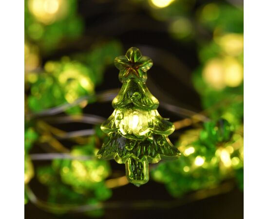 Гирлянда YES! Fun На медной проволоке Елки 20 LED Тепло-белая 2.2 м На батарейках (801208), изображение 4 Гирлянда YES! Fun На медной проволоке Елки 20 LED Тепло-белая 2.2 м На батарейках (801208), изображение 4