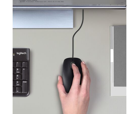 Мышка Logitech B100 Black (910-003357), изображение 2 Мышка Logitech B100 Black (910-003357), изображение 2