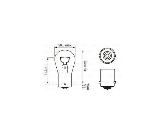 Автолампа Bosch 21W (1 987 302 239), изображение 5 Автолампа Bosch 21W (1 987 302 239), изображение 5