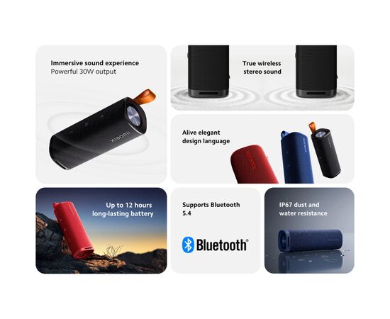 Акустична система Xiaomi Sound Outdoor Blue (1037290), зображення 5 Акустична система Xiaomi Sound Outdoor Blue (1037290), зображення 5