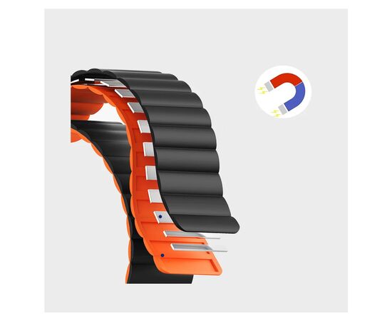 Ремешок для смарт-часов Drobak Silicone Magnetic Link для Apple Watch All Series 38/40/41mm Army Green (898919), изображение 2 Ремешок для смарт-часов Drobak Silicone Magnetic Link для Apple Watch All Series 38/40/41mm Army Green (898919), изображение 2