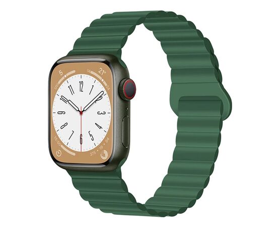 Ремінець до смарт-годинника Drobak Silicone Magnetic Link для Apple Watch All Series 38/40/41mm Army Green (898919)