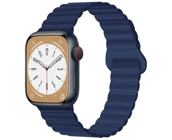 Ремінець до смарт-годинника Drobak Silicone Magnetic Link для Apple Watch All Series 38/40/41mm Midnight blue (898920)