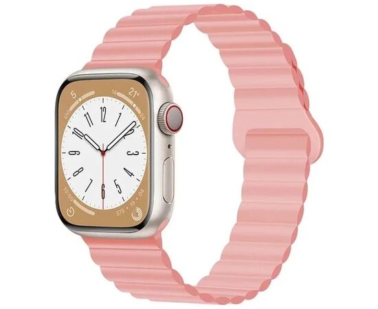 Ремінець до смарт-годинника Drobak Silicone Magnetic Link для Apple Watch All Series 38/40/41mm Pink sand (898921)
