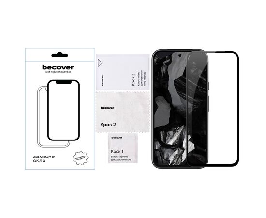 Стекло защитное BeCover Google Pixel 8a Black (711663), изображение 4 Стекло защитное BeCover Google Pixel 8a Black (711663), изображение 4
