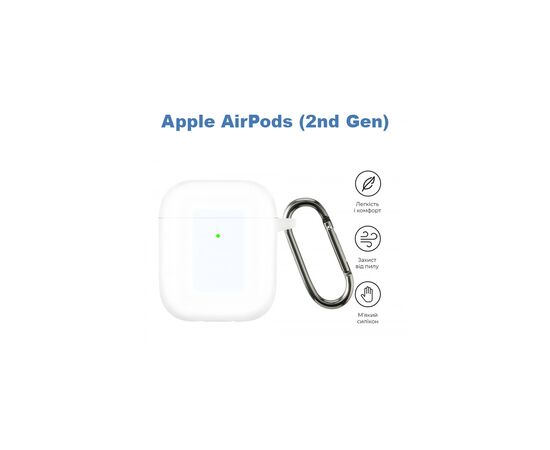 Чехол для наушников BeCover Silicon для Apple AirPods (2nd Gen) Transparancy (710198), изображение 2 Чехол для наушников BeCover Silicon для Apple AirPods (2nd Gen) Transparancy (710198), изображение 2