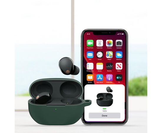 Чехол для наушников BeCover Silicon для Sony WF-1000XM5 Dark Green (710182), изображение 4 Чехол для наушников BeCover Silicon для Sony WF-1000XM5 Dark Green (710182), изображение 4
