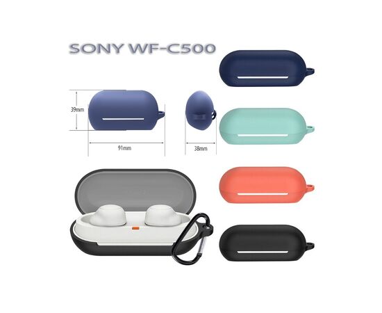 Чехол для наушников BeCover Silicon для Sony WF-C500 Dark Blue (712021), изображение 4 Чехол для наушников BeCover Silicon для Sony WF-C500 Dark Blue (712021), изображение 4