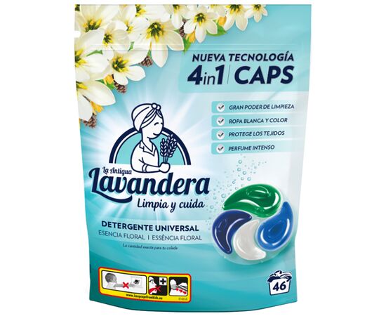 Капсулы для стирки La Antigua Lavandera Полевые цветы 46 шт. (8435495831525)