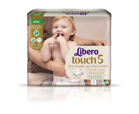 Подгузники Libero Touch Размер 5 (10-14 кг) 40 шт (7322541750231), изображение 2 Подгузники Libero Touch Размер 5 (10-14 кг) 40 шт (7322541750231), изображение 2