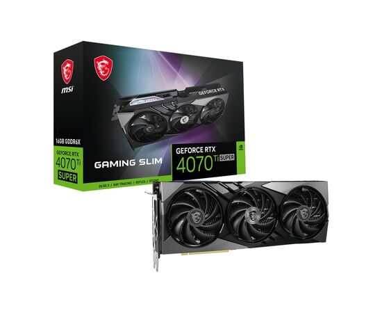 Видеокарта MSI GeForce RTX4070Ti SUPER 16Gb GAMING SLIM (RTX 4070 Ti SUPER 16G GAMING SLIM), изображение 5 Видеокарта MSI GeForce RTX4070Ti SUPER 16Gb GAMING SLIM (RTX 4070 Ti SUPER 16G GAMING SLIM), изображение 5