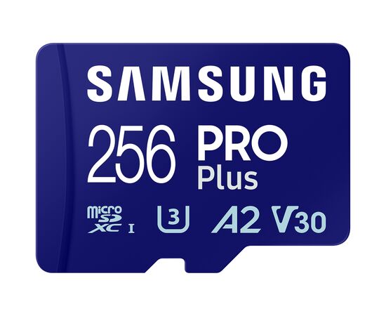 Карта памяти Samsung 256 GB microSDXC Pro Plus UHS-I U3 V30 A2 Class 10 + SD-adap (MB-MD256SA/EU), изображение 2 Карта памяти Samsung 256 GB microSDXC Pro Plus UHS-I U3 V30 A2 Class 10 + SD-adap (MB-MD256SA/EU), изображение 2