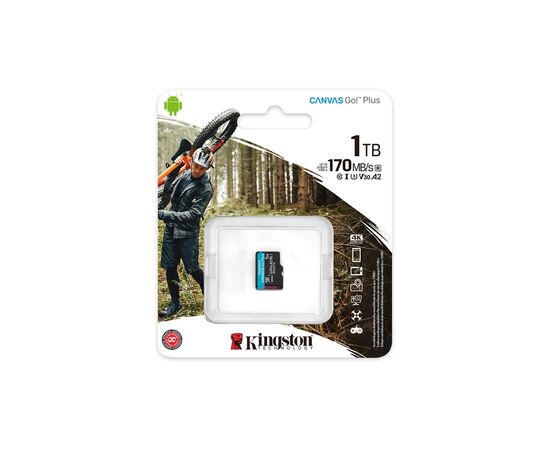 Карта памяти Kingston 1TB microSDXC class 10 UHS-I U3 A2 Canvas Go Plus (SDCG3/1TBSP), изображение 3 Карта памяти Kingston 1TB microSDXC class 10 UHS-I U3 A2 Canvas Go Plus (SDCG3/1TBSP), изображение 3