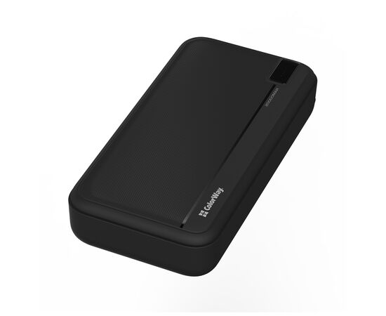 Батарея универсальная ColorWay 20 000 mAh PD/22.5W, QC/3.0, black (CW-PB200LPA4BK-PD), изображение 2 Батарея универсальная ColorWay 20 000 mAh PD/22.5W, QC/3.0, black (CW-PB200LPA4BK-PD), изображение 2