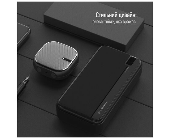 Батарея универсальная ColorWay 20 000 mAh PD/22.5W, QC/3.0, black (CW-PB200LPA4BK-PD), изображение 5 Батарея универсальная ColorWay 20 000 mAh PD/22.5W, QC/3.0, black (CW-PB200LPA4BK-PD), изображение 5