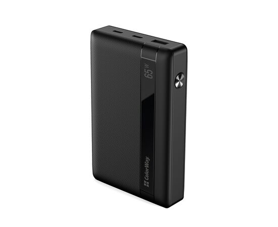 Батарея универсальная ColorWay 20 000 mAh PD/65W, QC/3.0, black (CW-PB200LPA3BK-PDD), изображение 3 Батарея универсальная ColorWay 20 000 mAh PD/65W, QC/3.0, black (CW-PB200LPA3BK-PDD), изображение 3
