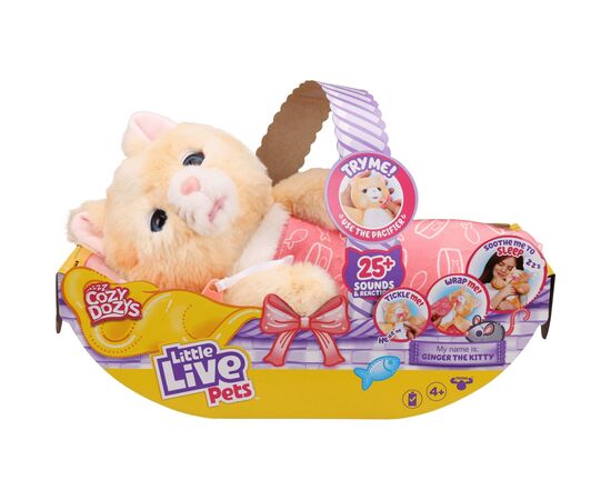 Интерактивная игрушка Moose Little Live Pets Котенок-обнимашка Джинджер (26492), изображение 2 Интерактивная игрушка Moose Little Live Pets Котенок-обнимашка Джинджер (26492), изображение 2