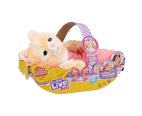 Интерактивная игрушка Moose Little Live Pets Котенок-обнимашка Джинджер (26492), изображение 8 Интерактивная игрушка Moose Little Live Pets Котенок-обнимашка Джинджер (26492), изображение 8