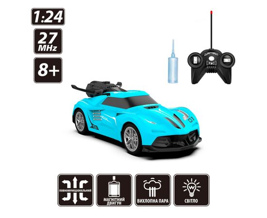 Радиоуправляемая игрушка Sulong Toys Spray Car - Sport (голубой, 1:24, свет, функция туман) (SL-354RHBL), изображение 12