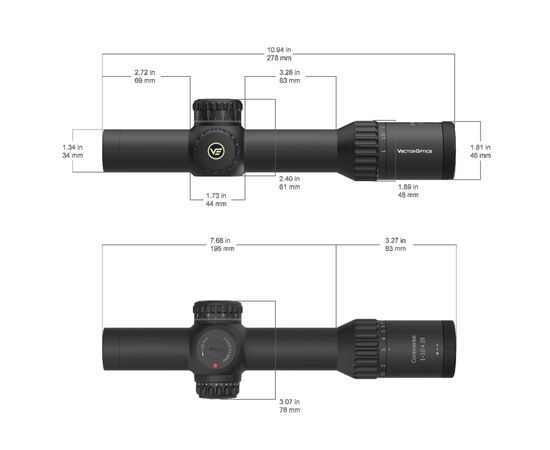 Оптический прицел Vector Optics Continental 1-10x28 (34mm) illum. ED FFP VET-CTR (SCFF-47), изображение 10 Оптический прицел Vector Optics Continental 1-10x28 (34mm) illum. ED FFP VET-CTR (SCFF-47), изображение 10