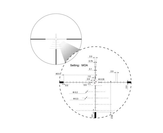 Оптический прицел Vector Optics Sentinel 6-24x50 (30 мм) illum. FFP (SCFF-57), изображение 6 Оптический прицел Vector Optics Sentinel 6-24x50 (30 мм) illum. FFP (SCFF-57), изображение 6