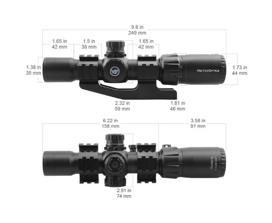 Оптический прицел Vector Optics Mustang GenII 1-4X30 (30 мм) Illum. SFP (SCOC-29), изображение 11 Оптический прицел Vector Optics Mustang GenII 1-4X30 (30 мм) Illum. SFP (SCOC-29), изображение 11