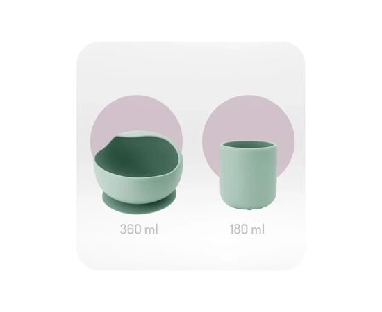 Набор детской посуды MoMi AMI green (AKCE00045), изображение 3 Набор детской посуды MoMi AMI green (AKCE00045), изображение 3