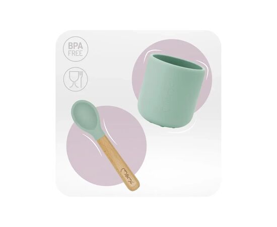 Набор детской посуды MoMi AMI green (AKCE00045), изображение 4 Набор детской посуды MoMi AMI green (AKCE00045), изображение 4