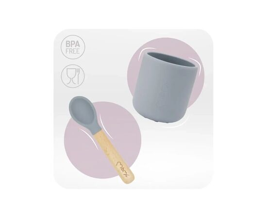 Набор детской посуды MoMi AMI grey (AKCE00044), изображение 3 Набор детской посуды MoMi AMI grey (AKCE00044), изображение 3