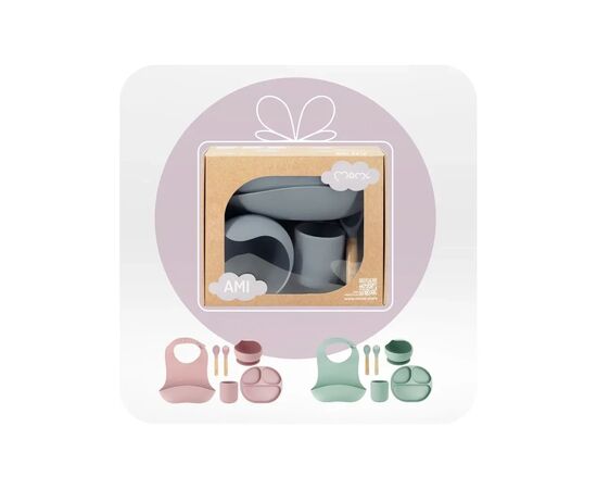 Набор детской посуды MoMi AMI grey (AKCE00044), изображение 4 Набор детской посуды MoMi AMI grey (AKCE00044), изображение 4