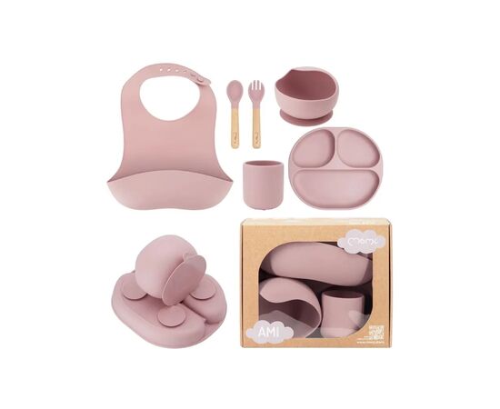 Набор детской посуды MoMi AMI pink (AKCE00043), изображение 2 Набор детской посуды MoMi AMI pink (AKCE00043), изображение 2