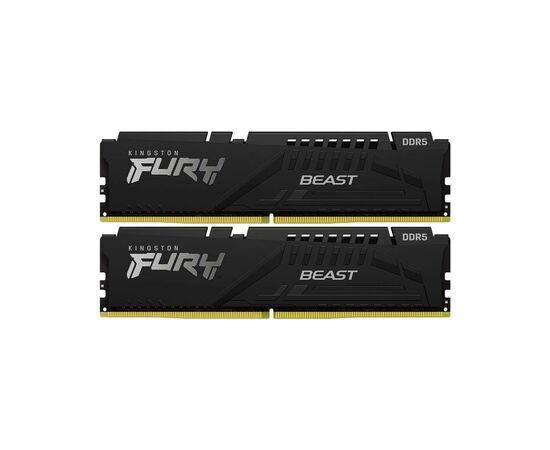 Модуль пам'яті для комп'ютера DDR5 32GB (2x16GB) 6000 MHz Fury Beast Black Kingston Fury (ex.HyperX) (KF560C36BBE2K2-32)