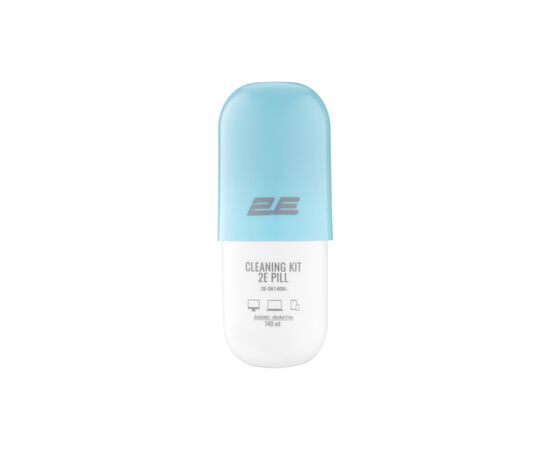 Спрей для очистки 2E PILL 140ml for office equipment +Microfibre 20 cm, white-blue (2E-SK140BL)