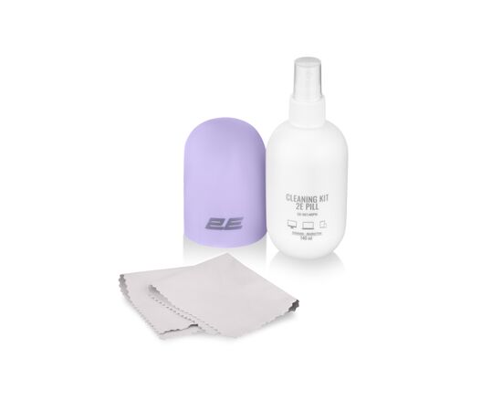Спрей для очистки 2E PILL 140ml Liquid for office equipment +Microfibre 20 cm, white-lilac (2E-SK140LC), изображение 2 Спрей для очистки 2E PILL 140ml Liquid for office equipment +Microfibre 20 cm, white-lilac (2E-SK140LC), изображение 2