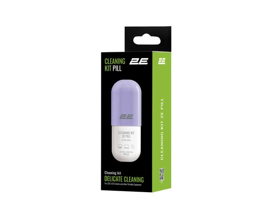 Спрей для очистки 2E PILL 140ml Liquid for office equipment +Microfibre 20 cm, white-lilac (2E-SK140LC), изображение 4 Спрей для очистки 2E PILL 140ml Liquid for office equipment +Microfibre 20 cm, white-lilac (2E-SK140LC), изображение 4
